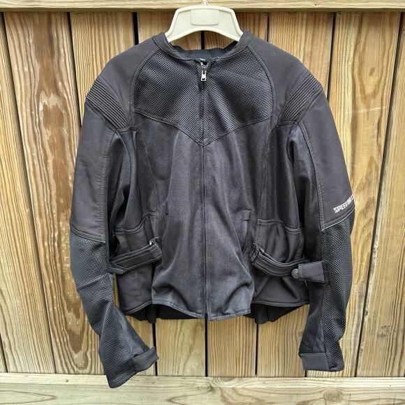 Speed and Strength Womens Sinfully Sweet Motorcycle Jacket 2XL Black Armored - Picture 1 of 10